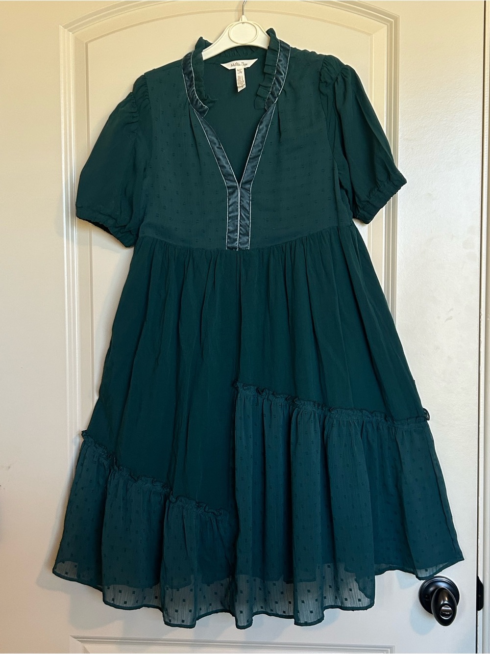Sz12 Matilda Jane Opening Night Swiss-Dot Dress